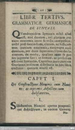 Liber Tertius. Grammaticae Germanicae De Syntaxi