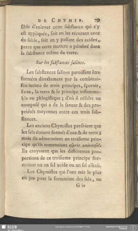Sur les substances salines