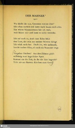 Der Mahner