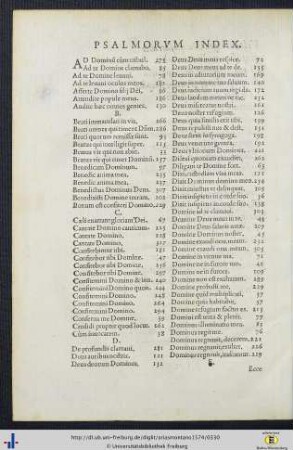 Psalmorum Index.