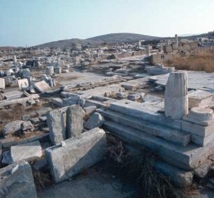 Delos. Blick über die Ausgrabungsstätte. K1