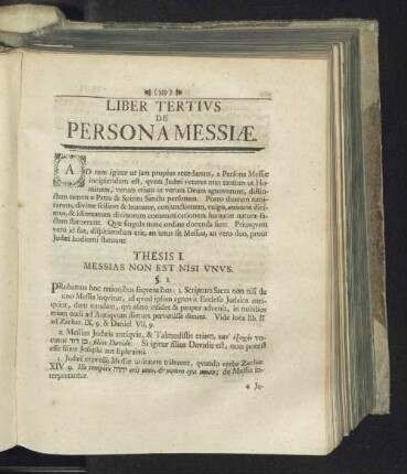 Liber tertius de persona messiae.