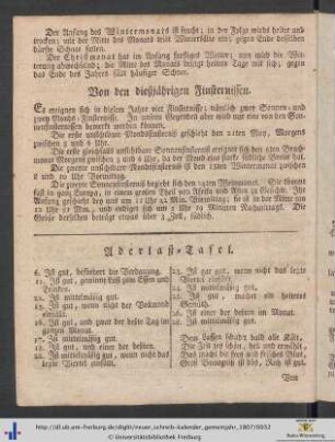 Aderlass-Tafel.