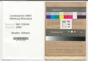 Entnazifizierung Wilhelm Mueller , geb. 23.10.1886 ()