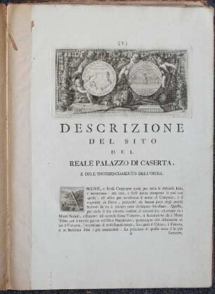 Descrizione de sito del Reale Palazzo di Caserta