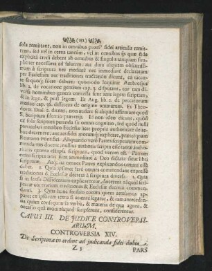 Caput III. De Iudice Controversiarum.