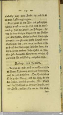 Zoologie von Taurien