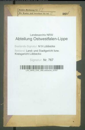 Erblasser: Kemper, Friedrich Wilhelm; Erblasser: Kemper, Henriette Charlotte Wilhelmine, geb. Wehrmann: