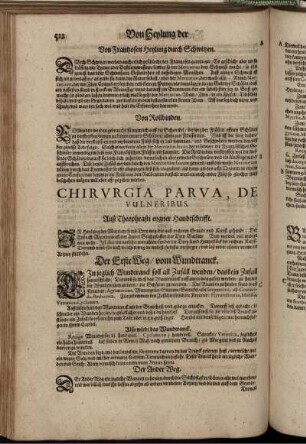 Chirurgia Parva, De Vulneribus. Auß Theophrasti eygner Handschrifft