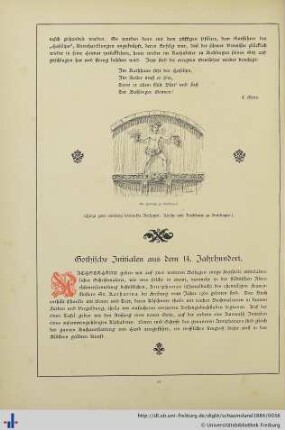 Gothische Initialen aus dem XIV. Jahrhundert [St. Katharina bei Freiburg].