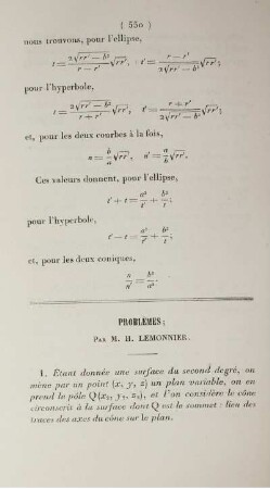 Problèmes.