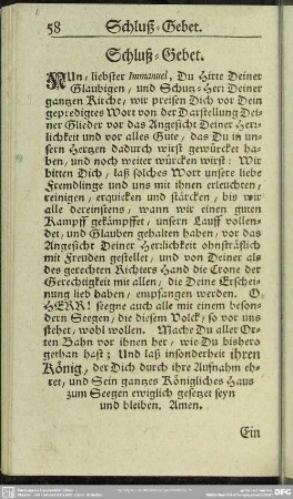 Schluß-Gebet