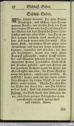 Schluß-Gebet