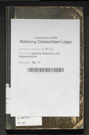 Namensregister zum Salbuch der Stadt Detmold von 1854, Bd. 2 (Duplikat)