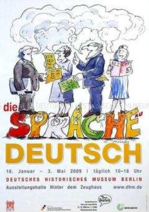 Plakat zur Ausstellung des Deutschen Historischen Museums "Die Sprache Deutsch"