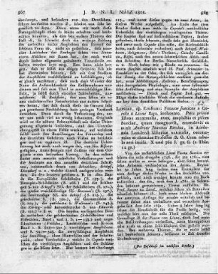 Lipsiae, ap. Crusium: Faunae suecicae a Carolo à Linné Equ. inchoatae. Pars prima sistens mammalia, aves, amphibia et pisces Sueciae, quam recognovit, emendavit et auxit Andreas Joannes Retzius, in Academia Lundensi historiae naturalis, oeconomiae et chemiae Professor R. O. Cum tabula aeri incisa. X und 362 S. gr. 8.