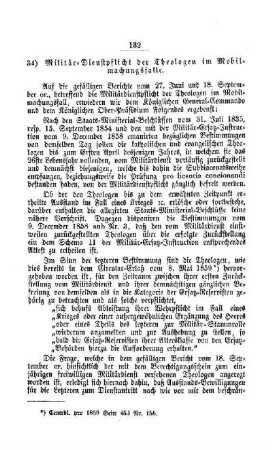 Militär-Dienstpflicht der Theologen im Mobilmachungsfalle : [I. Allgemeine Verhältnisse der Behörden und Beamten]