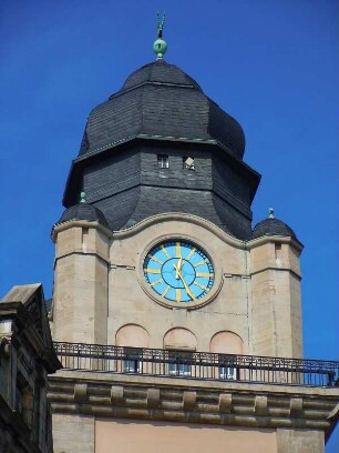 Plauen - Rathausturm : Rathausturm. Aufgenommen am 28. März 2012 in der Innenstadt von Plauen im Vogtland