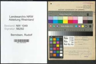 Entnazifizierung Rudolf Berndsen , geb. 04.02.1913 ()