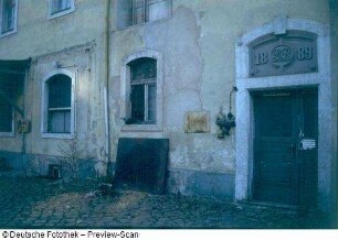 Dresden. Hofansicht eines Wohnhauses