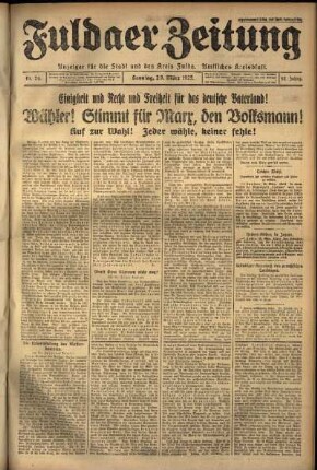 Ausgabe vom Sonntag, den 29. März 1925.