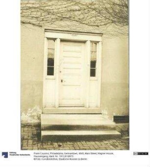 Philadelphia, Germantown, 4840, Main Street, Wagner House, Hauseingang
