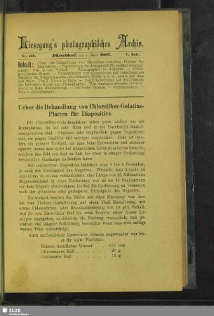 Ueber die Behandlung von Chlorsilber-Gelatine-Platten für Diapositive