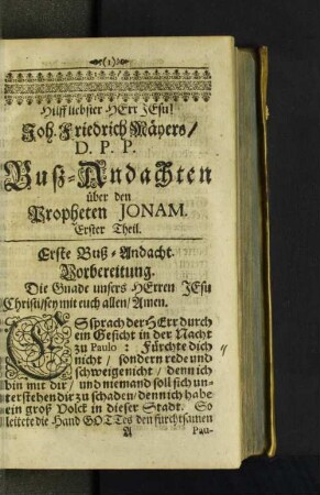 [Erste Buß-Andacht. - Die andere Buß-Andacht.]