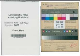 Entnazifizierung Hans Daun , geb. 01.12.1906 (Kaufmann)