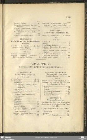 Gruppe V. Textil- Und Bekleidungs-Industrie