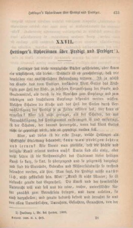 433-447 Hettinger's Aphorismen über Predigt und Prediger