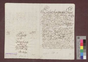 Jakob Walter zu Vogelbach verkauft 7 Jauchert Wald zu Kandern um 42 Gulden an die badische Regierung.