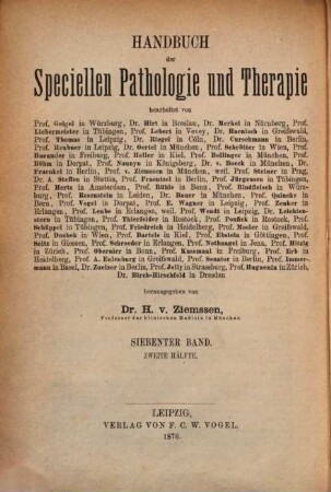 Handbuch der Krankheiten des chylopoëtischen Apparates. 1,2