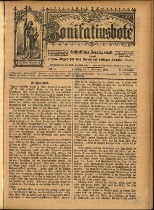 Erste Ausgabe vom Sonntag, den 06. November 1898.