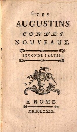 Les Augustins : contes nouveaux. 2. - 160 S.
