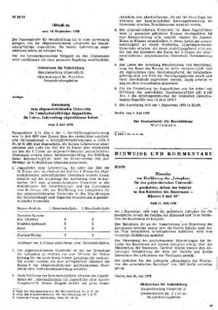 Mitteilung : 19/78 vom 14. September 1978 ; [Mitteilungen]