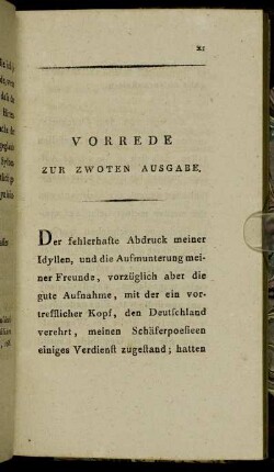 Vorrede zur zwoten Ausgabe.