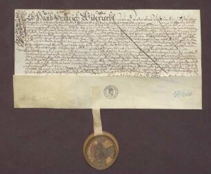 Erblehen-Revers des Hans Heinrich Widerrecht