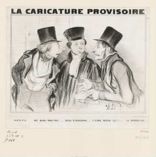 He bien! Tant pis! ... Nous plaiderons ... J'aime mieux ça!! ..., Blatt 15 der Folge "La Caricature Provisoire", in: "La Caricature: revue morale, judiciaire, littéraire, artistique, fashionable et scénique", Paris 1839