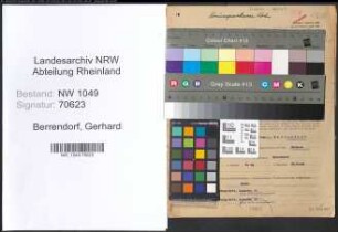 Entnazifizierung Gerhard Berrendorf , geb. 31.10.1911 (Angestellter)