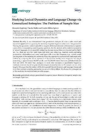 Studying Lexical Dynamics and Language Change via Generalized Entropies: The Problem of Sample Size