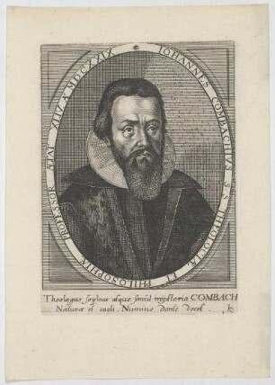 Bildnis des Iohannes Combachius