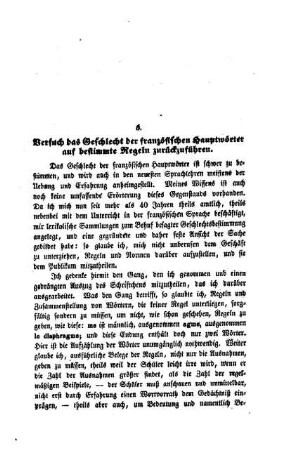 Versuch das Geschlecht der französischen Hauptwörter auf bestimmte Regeln zurückzuführen