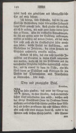 Drey und zwanzigster Brief