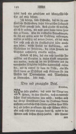 Drey und zwanzigster Brief