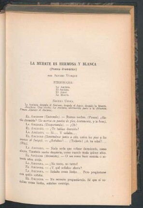 La muerte es hermosa y blanca : (Poema dramático)