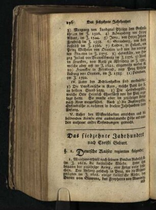Das siebzehnte Jahrhundert nach Christi Geburt