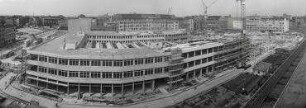 180° Panorama, Blick auf die Baustelle GSW-Hochhaus. Berlin-Kreuzberg, Markgrafenstraße