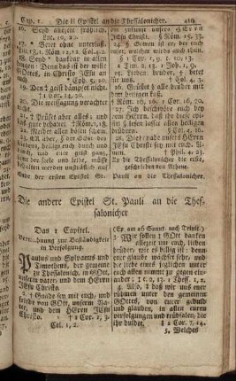 Die andere Epistel St. Pauli an die Thessalonicher.