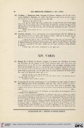 XIV. Varia (Nr.187-199)